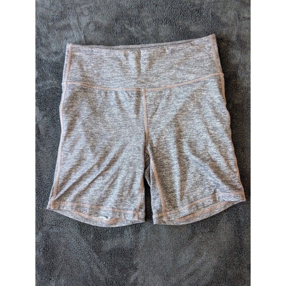Athleta Womens Grey 6” Bicycle Weightlifting Pilates Stretch Athleisure Shorts M - Picture 2 of 8